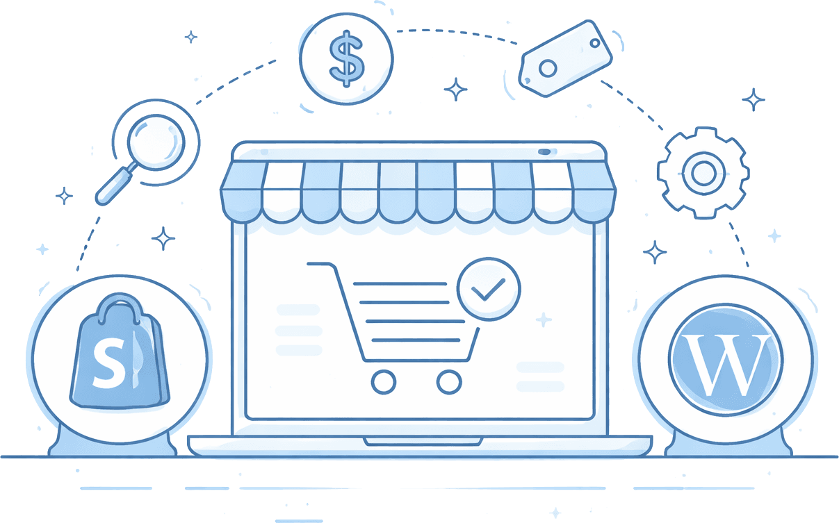 תמונת פרויקט - הקמת חנויות Shopify בתחומים שונים.